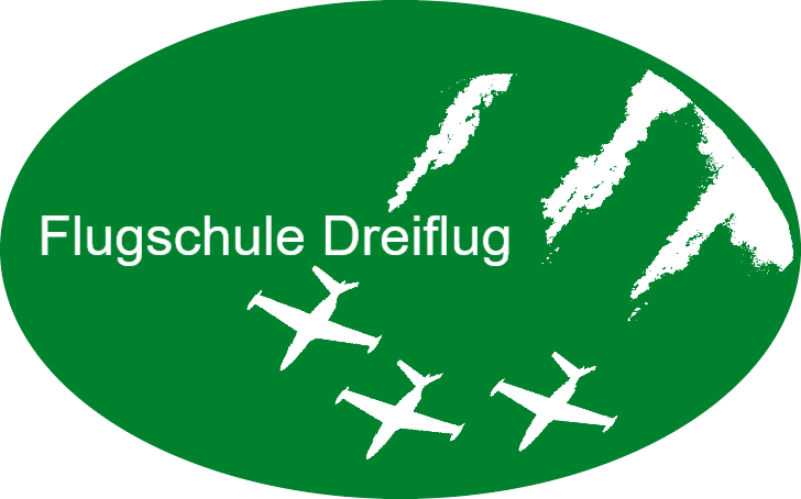 Firmenschild Flugschule Dreiflug