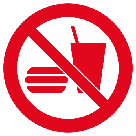 Essen/Trinken verboten