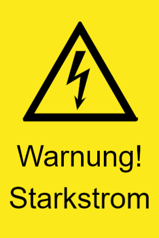 Warnung Starkstrom
